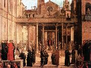 BASTIANI, Lazzaro The Relic of the Holy Cross is offered to the Scuola di S. Giovanni Evangelista oil